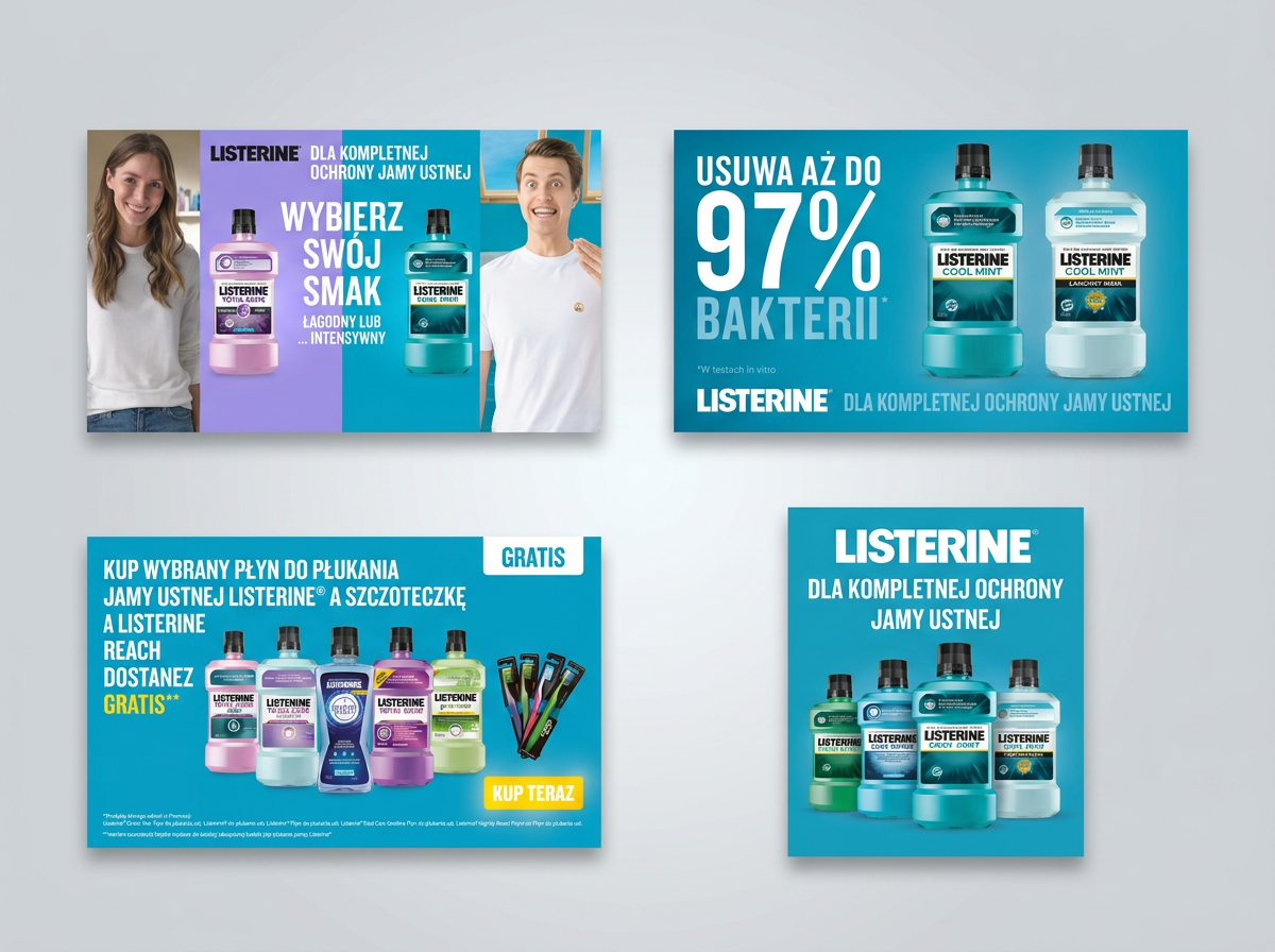 Zestaw kreacji kampanii w kanałach sprzedażowych